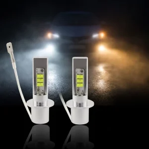 H3 LED Bulb Fog Light 12V 7W Ultra bright 800lm 6000K Daytime Running Universal Fitment High Performance Ra80 2 Year
