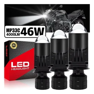 H4 Motorcycle LED Fog Lights Auxiliary 7 Spotlight 100W Wireless Switch Flood Driving Offroad Led Projector Lens