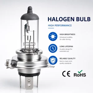 H4(9003 HB2) 12V 35/35W Automotive Headlight Hard Glass Halogen Bulb for Car Truck CE RoHS Certified Manufacturer