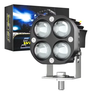H4TWY Model H-4T-W+Y 3-Inch Dual Color LED 12-24V 20W Driving Lights White/Yellow Fog Lamp Pods Spot Beam Offroad