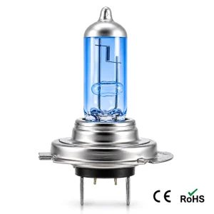 H7 12V 100W Super White Car Headlight Xenon Look 6000K Upgraded Halogen Bulb CE RoHS Certified Manufacturer