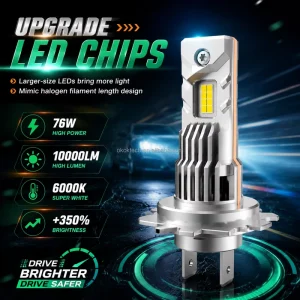 H7 mini LED Headlight Bulbs Wireless Design H4 H11 9005 9006 5000LM 6000K Super Bright Car LED Headlamp Kit