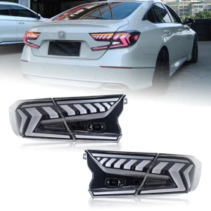 HCMOTIONZ Car Start up Animation Rear Lamps Accessories Auto Back Lights LED Taillights for Honda Accord