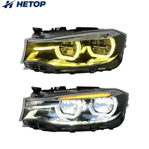 HETOP GT F34 Headlights 3 Series Dual Color Upgrade DRL Ikon Style LED Car Headlamp Plug and Play Accessories for BMW