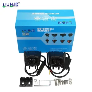 HGJ Motorcycle Lighting System LED Driving Fog Lights for Motorbike Cars