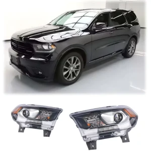 HID LED Headlights DRL for Durango US Version Left Right Headlamp Assembly 68261182AH 12V 6000K Plug and Play