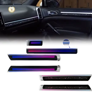 HM 12V Car Ambient Light for Cayenne LHD RHD Auto Interior 64 Color Starry Sky Dynamic Symphony LED Light Kit