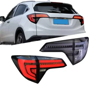 HRV Custom LED Tail Lights Assembly Rear Lamp Smoked Style Brake Indicator Replacement Car Accessories