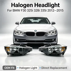 Halogen Headlight Assembly for BMW 3 Series F30 F35 Projector Front Lamp Auto Accessories