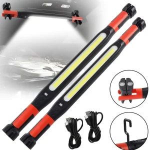 Handheld Portable LED Work Light COB Light Source Magnetic Fixing Hanging Hook USB Rechargeable Emergency Lamp for Office Use