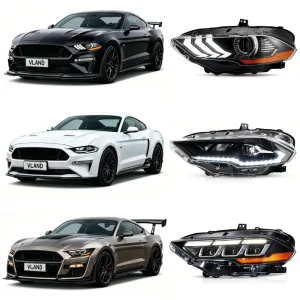 Head Lamp Modified S650 Style LED Headlight Assembly for S550 Ford Mustang GT Ecoboost