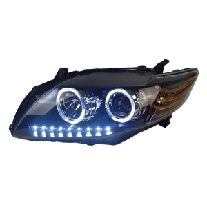 Headlight Assembly Modification Dual Beam Lens Xenon Angel Eyes LED Daytime Running Lights 12V 55W
