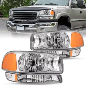 Headlight Assembly for GMC Sierra 1500HD 2500HD 3500HD Yukon XL 1500 Head Light Driving Lamp GM2502188 GM2503188
