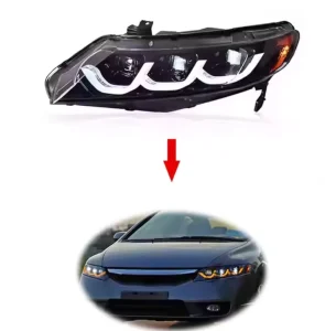Headlight Assembly for Honda Modified Head Lamp for Civic