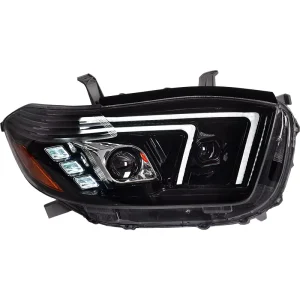 Headlight Assembly for Toyota Highlander DRL Dual Sequential Turn Signal LED Lens High Beam