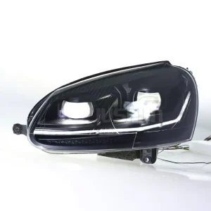 Headlight Assembly for Volkswagen Golf 5 Upgrade LED Golden Eye Daytime Running Light