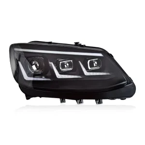 Headlight Assembly for Volkswagen Sharan LED DRL Dual Beam Lens Sequential Turn Signal