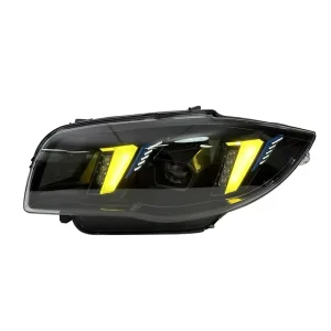 Headlight Assembly with Modified Fangs Two Color LED Daytime Running Light 12V for 04 11 1 Series E87