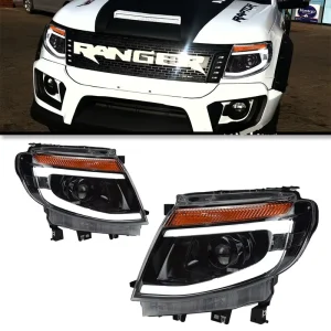 Headlight for Ford Ranger Raptor T6 Head Lamp with DRL and Sequential Turn Signal Full Led Car Headlight Plug and Play