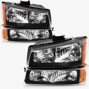 Headlights Assembly for Chevrolet Silverado Chevrolet Avalanche Headlamps Left and Right Side