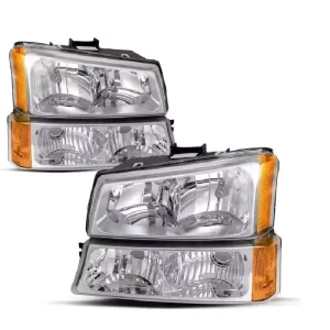 Headlights Assembly for Chevrolet Silverado Chevrolet Avalanche Headlamps Left and Right Side
