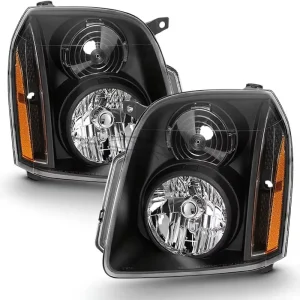 Headlights for GMC YUKON Black Housing Left and Right Side GM2502265 GM2503265