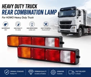 Heavy Duty HOWO Truck Tail Light Assembly OEM Replacement Brake Turn Reverse Lights