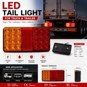Heavy Duty LED Rear Combination Tail Lamp for Truck Semi Trailer