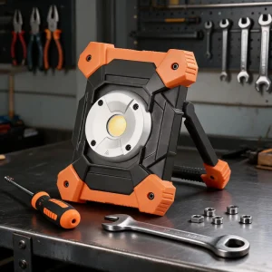 Heavy Duty LED Work Light Full Metal Body Power Bank Feature 180 Degree Swivel Industrial Grade Lighting Car Repair Tools