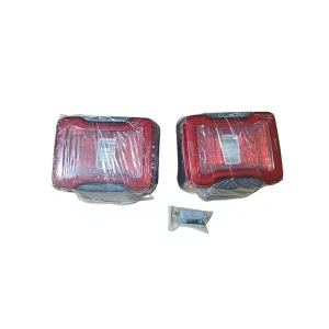 Heavy Duty Off Road LED Rear Lamp for Wrangler Aftermarket ABS Dark Smoke with Blind Spot Plug Tail Lights for JL