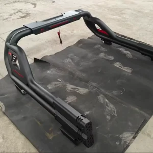Heavy Duty Sports Roll Bar for Toyota Hilux Travo Steel Truck 1.2mm Tube + 1.8mm Plate Bolt-on Installation LED Light