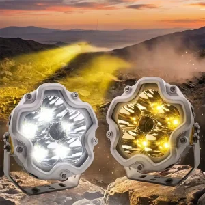 Heavy Off-road LED Work Lights 6.5 Inch LED Bulb DRL White and Yellow Truck SUV LED Working Light for Car Off-Road Jeep 4×4