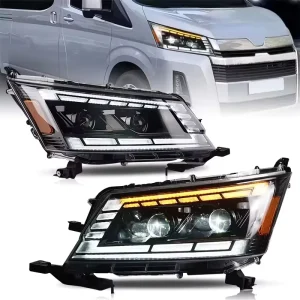 Hiace H4 LED Headlight with Dynamic Turn Signals & Daytime Running Lights 12V 25W 6000K LED Chip
