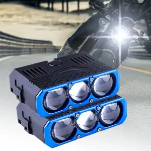 High Bright 6500K Led Laser Projector Lens Fog Lights Led Motorcycle Headlights for Offroad Work Auxiliary Lights