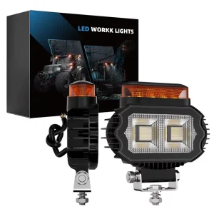 High Bright Elliptical LED Warning Light Multi Strobe Modes Flood Beam Offroad Forklift Truck Modification Work Lamp 9 36V