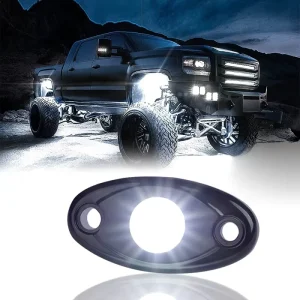 High Bright Pure White LED Rock Light Kit IP68 Waterproof Rock Lights for Jeep Trucks Off Road ATV UTV RZR SUV