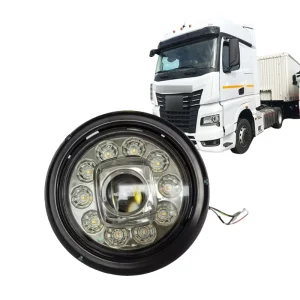 High Brightness 7 Inch LED Truck Headlight Universal Off Road Waterproof Heavy Duty Headlamp for KAMAZ MAZ 150 1LED