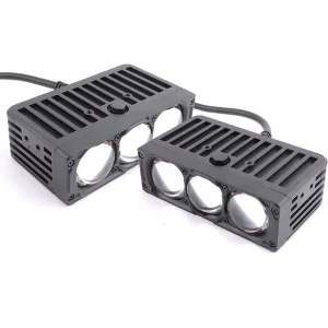 High Brightness Automotive Grille Light 80W 6500K Bi Led Projector Lens 3 Lens Car Led Grille Lights