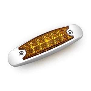 High Brightness Chrome Cover LED Truck Marker Light 12 24V 2 Mount Holes Universal Vehicle Side Light