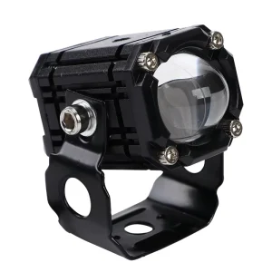 High Brightness LED Motorcycle Spotlight Front Modified Headlight Dual Color 4 Lens Square Steel Cannon for City