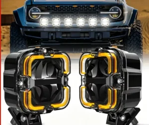 High-Brightness LED Work Lights for Cars Pickup Trucks Off-Road Square Spotlights Auxiliary Lights