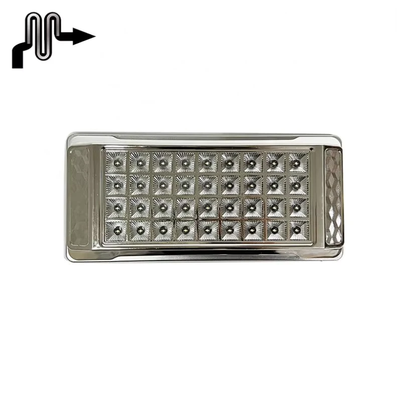 Bus Lighting Solutions from Vehicle Cabin to Passenger Stop 2 High Brightness Rectangular LED Interior Reading Light 12V Suitable for Truck Trailer Bus Engineering Vehicle