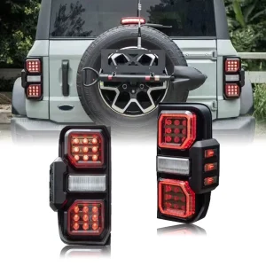 High Brightness Vehicle Auto Modified LED Tail Rear Lamp Lights Assembly 12V Replacement for Ford Bronco Off road