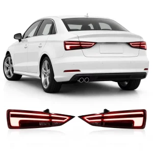 High Grade ABS Housing LED Combination Lamp for Audi A3 Red LED Tail Lights Plug and Play Reverse Backup