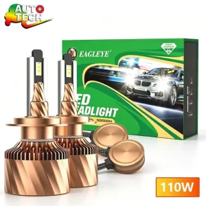 High-Intensity LED Auto Headlight Lights H1 H4 H7 H11 9005 110W 6500K 12/24V Universal Fitment Upgrade Replacement Bulbs