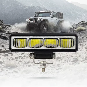 High Low Beam Spot Light for Off Road Motorcycle & ATV 4 LED 24W Aluminum Housing 12 60V DC Auto Exterior Lighting