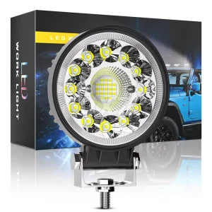 High Power 4″ Inch 33W Spot Beam LED Driving Light for Auto Offroad Vehicles Marine Boats & Trucks 12V-24V Universal Fitment