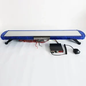 High Power 47″ Full Size Blue LED Strobe Light Bar for Rooftop Rotating Warning 12V IP67 Waterproof Aluminum