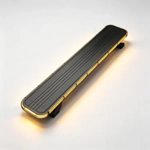 High Power Amber LED Emergency Light Bar 79-103W 12-24V for Forklifts 16 Flash Rotation Modes Ultra-Thin Beacon Bar