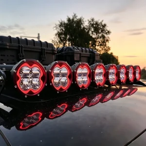 High Power Car Spotlights Led Grille Lights Blue Lens Fog Light External Auxiliary Off-road Vehicle Truck
